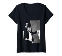 Mujer Cantante de ópera Luciano Pavarotti de Michael Grecco Camiseta Cuello V