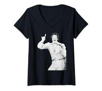 Mujer Cantante Pop De Los 80 Gira por EE. UU. En Vivo 1983 Camiseta Cuello V