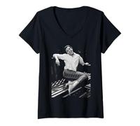 Mujer Cantante Shirley Bassey Frankie Howerd Show 1957 Camiseta Cuello V
