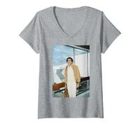 Mujer Cantante Smokey Robinson Touch The Sky Era 1983 Camiseta Cuello V