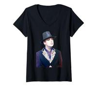 Mujer Cantante y DJ Boy George de Culture Club Camiseta Cuello V