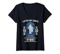 Mujer Cantos de los Santos de los Últimos Días - Alabanza a Dios Camiseta Cuello V