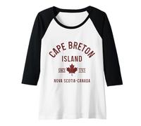 Mujer Cape Breton Island Nueva Escocia Canadá Vintage Camiseta Manga Raglan