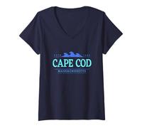 Mujer Cape Cod Massachusetts | Costa de Cape Cod MA Camiseta Cuello V