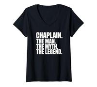 Mujer Capellán Hombre Mito Leyenda Líder Espiritual Cuidador Camiseta Cuello V