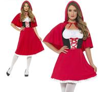 Mujer Caperucita Roja Disfraz Fairy Cuento Disfraz Corto GB 8-22