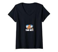 Mujer Capibara Argentina Yerba Mate roedor Divertido Toma Mate Camiseta Cuello V