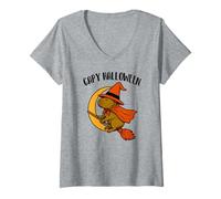 Mujer ¡Capibara de Halloween, Capy Halloween! Camiseta Cuello V