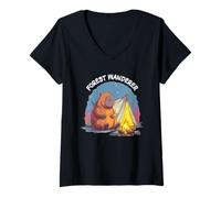 Mujer Capibara Divertida del Bosque para los Amantes de los Vagabundos y capibaras Camiseta Cuello V