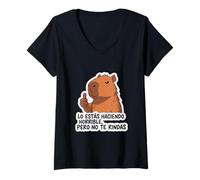 Mujer Capibara Lo Estás Haciendo Horrible, Pero No Te Rindas Camiseta Cuello V