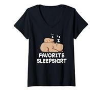 Mujer Capybara Capybaras - Camisón de pijama para dormir Camiseta Cuello V