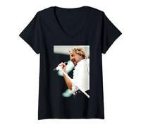 Mujer Caras Rock Star Rod Stewart De En Villa Park 1995 Camiseta Cuello V