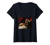 Mujer Caravaggio Judith Beheading Holofernes Camiseta Cuello V