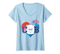 Mujer Care Bears 4th of July CB Big Heart Camiseta Cuello V