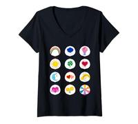 Mujer Care Bears Bear Belly Line Up Camiseta Cuello V