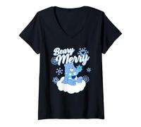 Mujer Care Bears Beary Merry Grumpy Bear Christmas Camiseta Cuello V