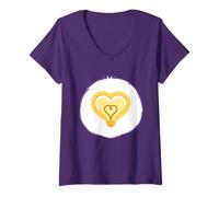 Mujer Care Bears Cousins Bright Heart Racoon Belly Camiseta Cuello V