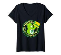 Mujer Care Bears I'm Feeling Lucky St. Patrick's Day Camiseta Cuello V