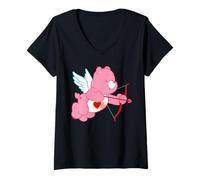 Mujer Care Bears Love a Lot Cupid Bear Valentine Camiseta Cuello V