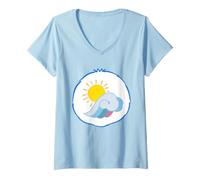 Mujer Care Bears Sea Friend Bear Belly Camiseta Cuello V