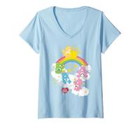 Mujer Care Bears Sitting in The Clouds Camiseta Cuello V