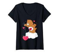 Mujer Care Bears Tenderheart Bear Fishing Hearts Camiseta Cuello V