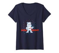 Mujer Care Bears: Unlock The Magic 4th of July Shine Bright Camiseta Cuello V