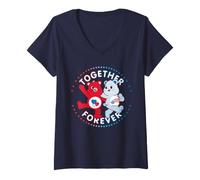 Mujer Care Bears: Unlock The Magic 4th of July Together Forever Camiseta Cuello V