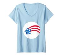 Mujer Care Bears: Unlock The Magic America Cares Bear Belly Camiseta Cuello V