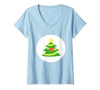 Mujer Care Bears: Unlock The Magic Christmas Wishes Bear Belly Camiseta Cuello V