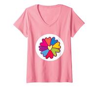 Mujer Care Bears: Unlock The Magic Flower Power Bear Belly Camiseta Cuello V