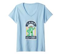 Mujer Care Bears: Unlock The Magic Good Luck Bear Camp All-Star Camiseta Cuello V