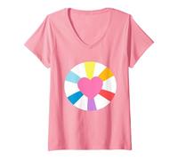 Mujer Care Bears: Unlock The Magic Hopeful Heart Bear Belly Camiseta Cuello V