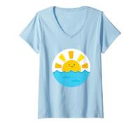 Mujer Care Bears: Unlock The Magic Sea Friend Bear Belly Camiseta Cuello V