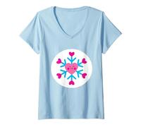 Mujer Care Bears: Unlock The Magic Snowflake Sparkle Bear Belly Camiseta Cuello V