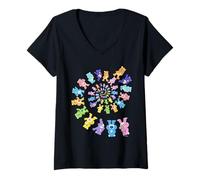 Mujer Care Bears: Unlock The Magic Spiral Bears Camiseta Cuello V
