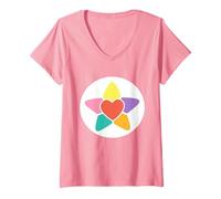 Mujer Care Bears: Unlock The Magic True Heart Bear Belly Camiseta Cuello V