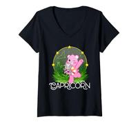 Mujer Care Bears: Unlock The Magic Zodiac Capricorn Hopeful Heart Camiseta Cuello V
