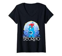 Mujer Care Bears: Unlock The Magic Zodiac Scorpio with Grumpy Bear Camiseta Cuello V