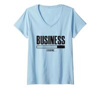 Mujer Carga De Afiliados Negocios En Línea Marketing De Afiliación Camiseta Cuello V