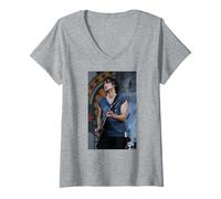 Mujer Carl Barat De Dirty Pretty Things Live por Andy Willsher Camiseta Cuello V