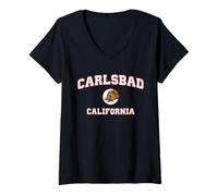 Mujer Carlsbad California (California) Camiseta Cuello V