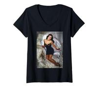 Mujer Carmen Electra Actor Baywatch Película de Miedo de Michael Grecco Camiseta Cuello V