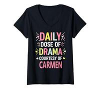 Mujer Carmen Personalized Name Funny Cute Custom Carmen Name Camiseta Cuello V