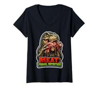 Mujer Carne T-Rex: nutrición Primaria Camiseta Cuello V