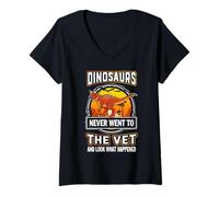 Mujer Carnotaurus Dinosaurs Never Went To The Vet Veterinarian Camiseta Cuello V