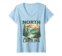 Mujer Carolina del Norte Camiseta Cuello V