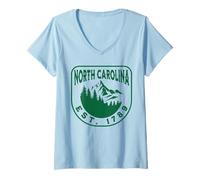Mujer Carolina del Norte Camiseta Cuello V