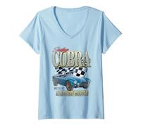 Mujer Carroll Shelby Cobra American Muscle Camiseta Cuello V