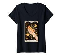 Mujer Carta del Tarot Hot Dog Bun Lover Foodie Food Lover The Hot Dog Camiseta Cuello V